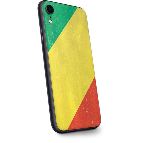 Republic of the Congo Flag Distressed iPhone XR Skin